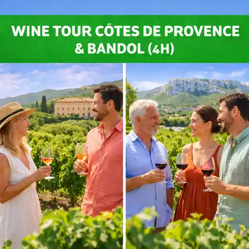 Wine Tour 4h – Domaines Côtes de Provence & AOC Bandol