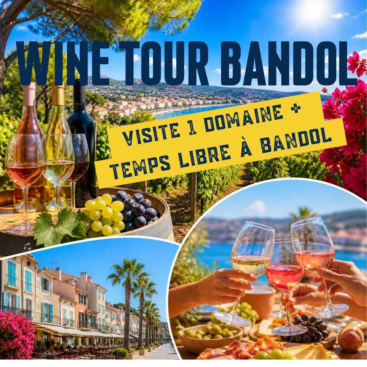 Wine tour Bandol dégustation vins visite domaine et temps libre 4H